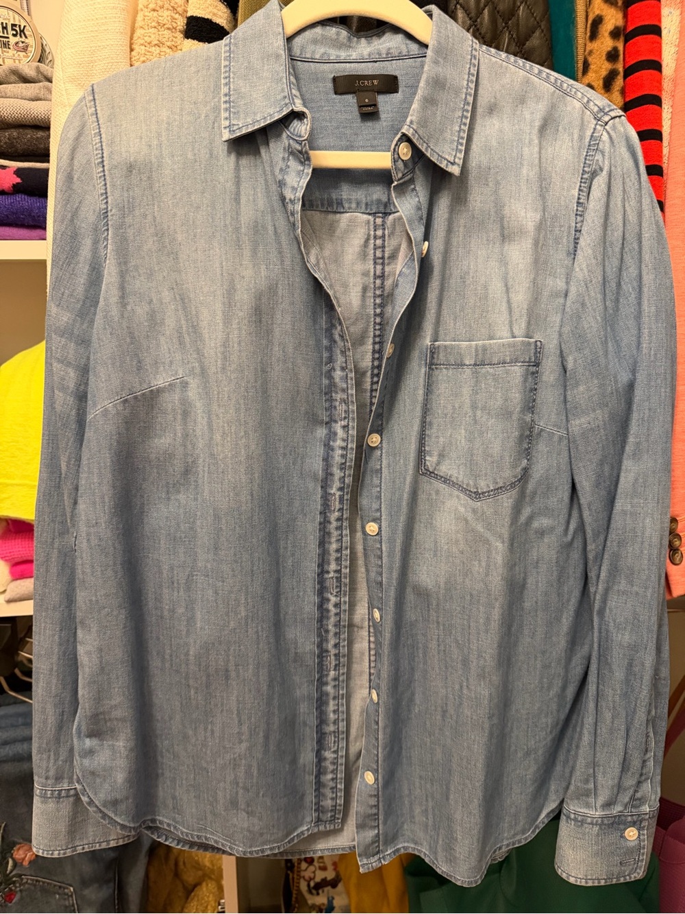 J. Crew Light Blue Denim Classic Button-Down